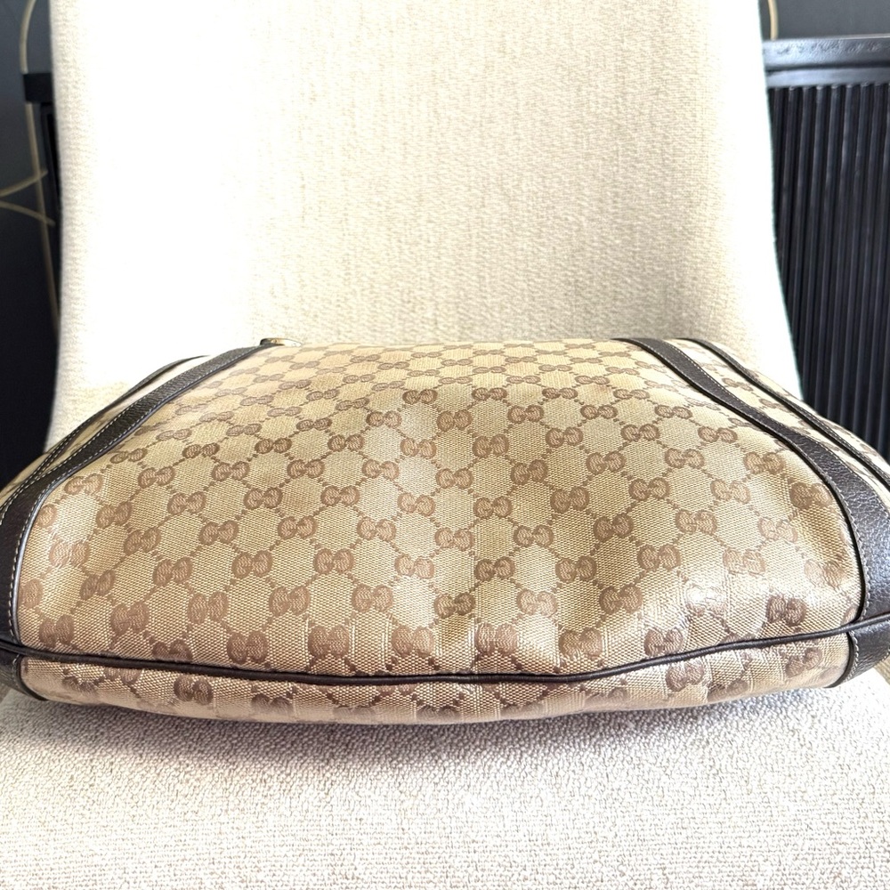 Authentic GUCCI Monogram Medium Abbey tote bag brown monogram supreme canvas - Picture 6 of 16